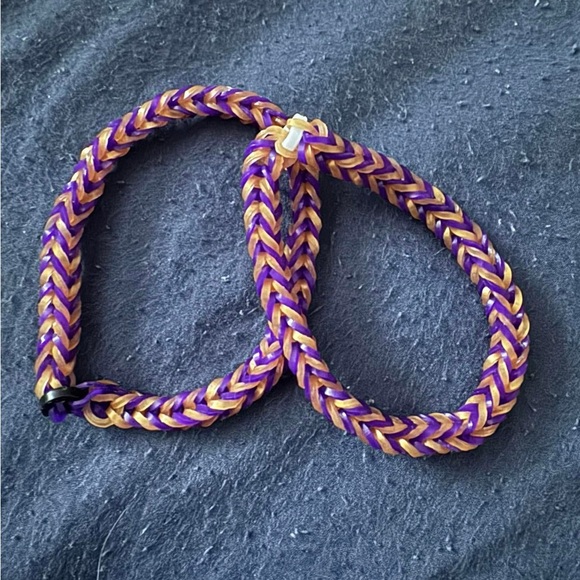 Jewelry - Purple and Gold Braided Bracelet